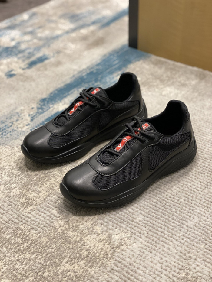 PRAD BLACK RED CUP BIKE FABRIC SNEAKERS
