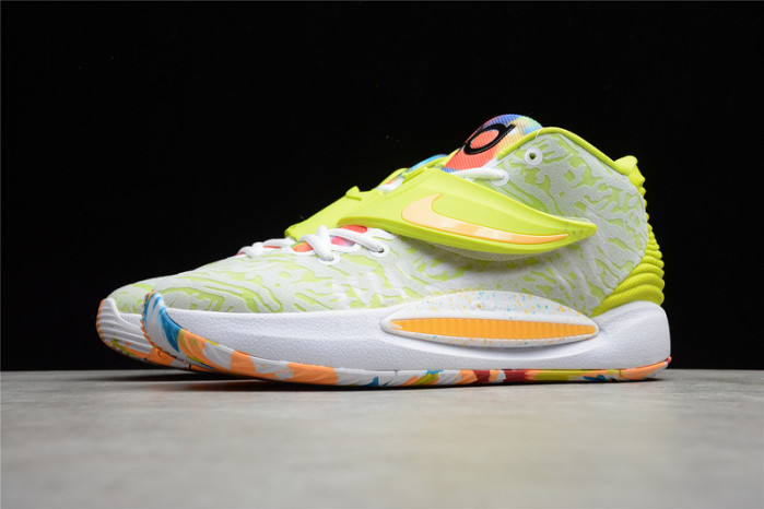 nike kd 14 white lime green - cz0170-101