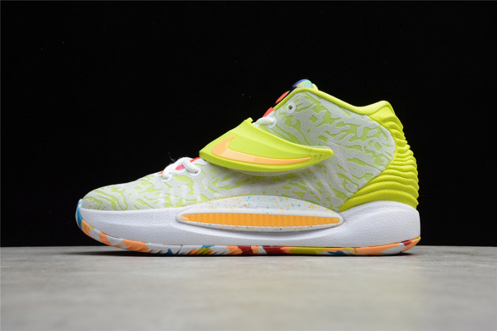 nike kd 14 white lime green - cz0170-101