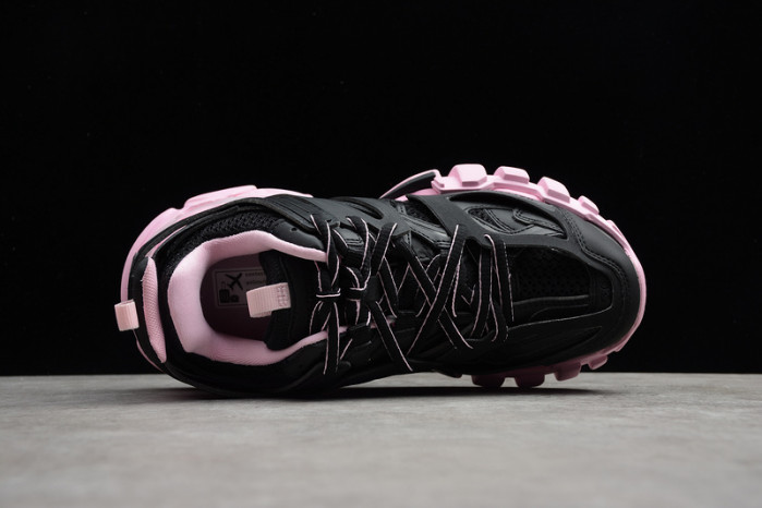 bl track led trainers sneaker black pink 10605