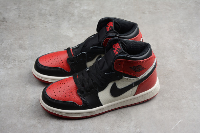 air jordan 1 kids retro high bred toe og 555088-610