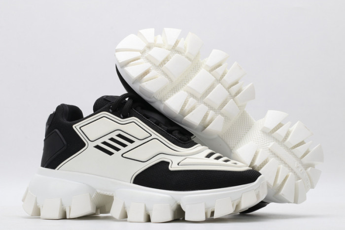 PRAD WHITE BLACK SNEAKERS