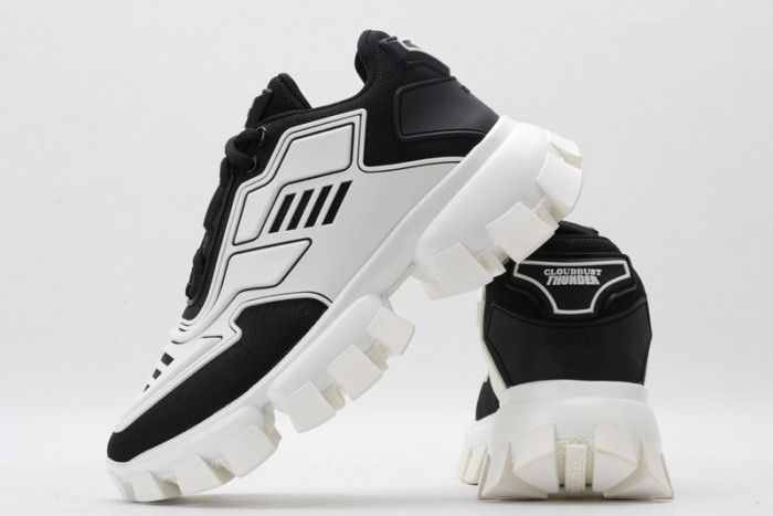 PRAD WHITE BLACK SNEAKERS