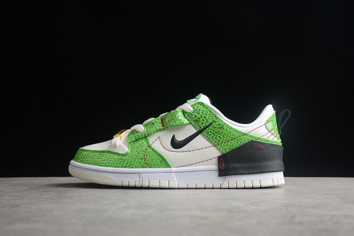 nike dunk low disrupt 2 green snakeskin dv1491-101