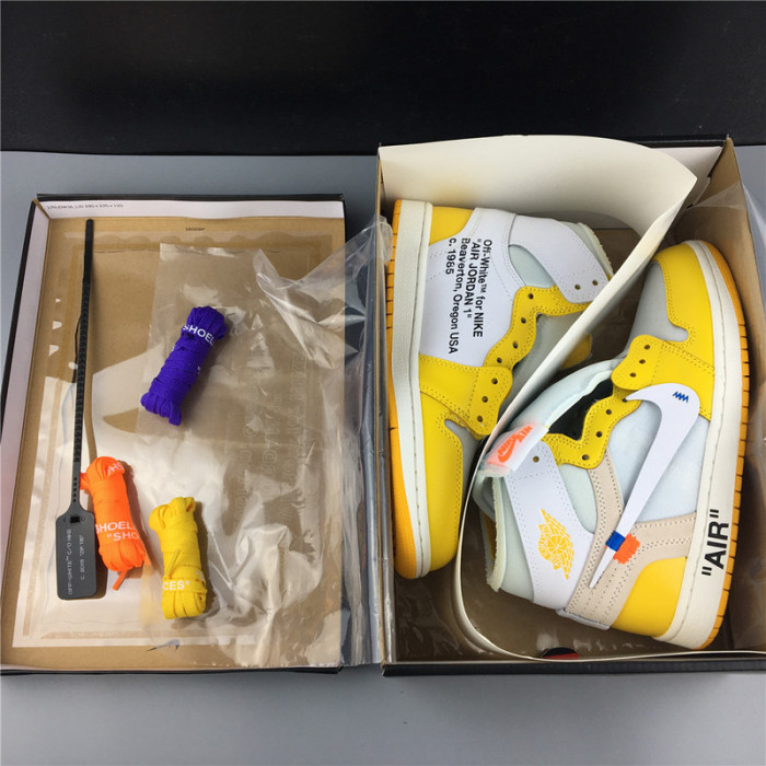 ofw air jordan 1 retro canary yellow aq0818-149