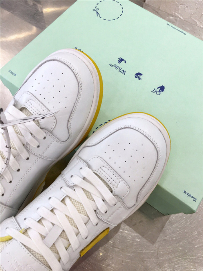 ofw out of office low-top leather sneakers