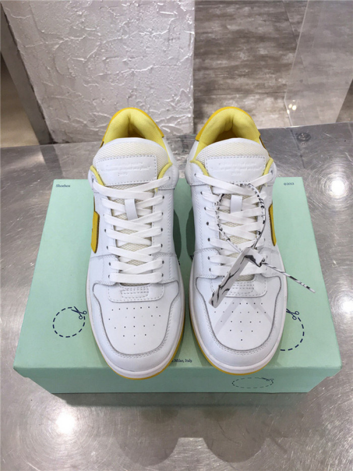 ofw out of office low-top leather sneakers