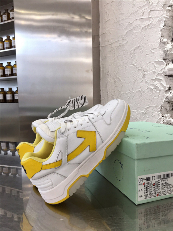 ofw out of office low-top leather sneakers