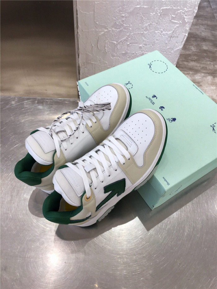 ofw out of office low-top leather sneakers