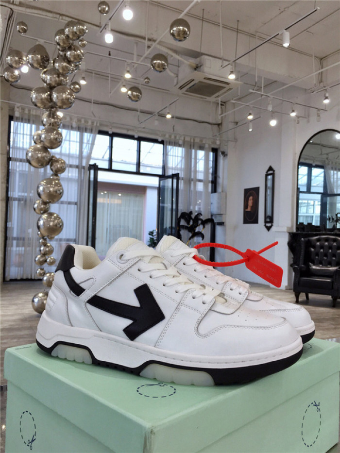 ofw out of office low-top leather sneakers