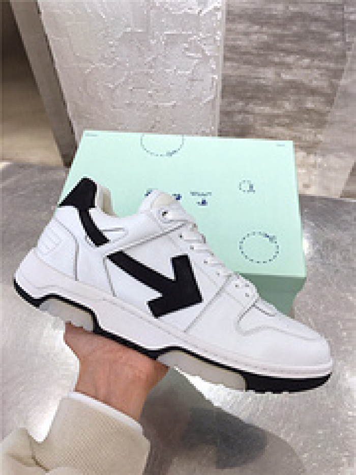 ofw out of office low-top leather sneakers