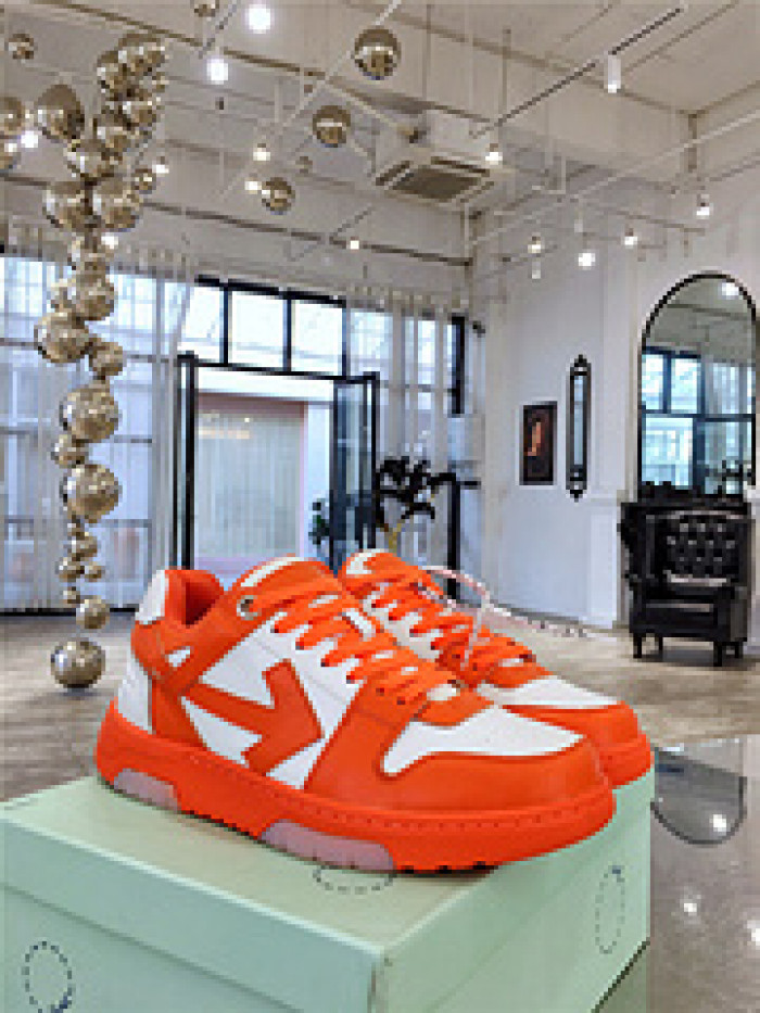 ofw out of office low-top leather sneakers