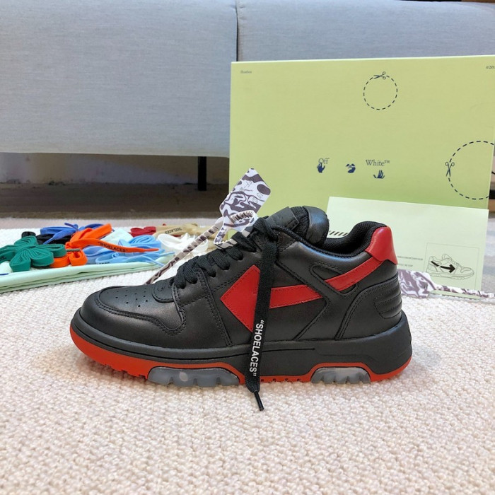 ofw out of office low-top leather sneakers