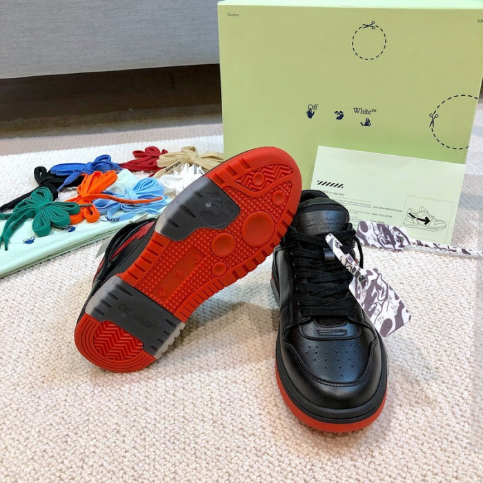 ofw out of office low-top leather sneakers