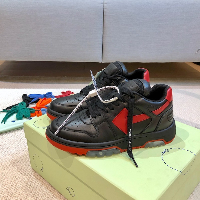 ofw out of office low-top leather sneakers