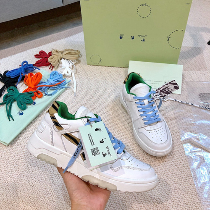 ofw out of office low-top leather sneakers