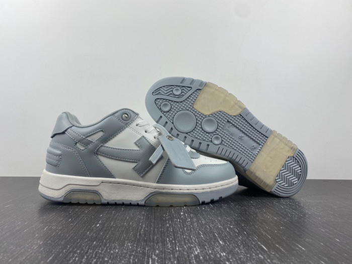 ofw out of office low-top leather sneakers