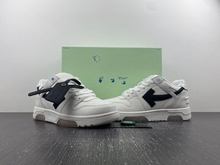 ofw out of office low-top leather sneakers