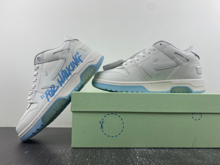 ofw out of office low-top leather sneakers