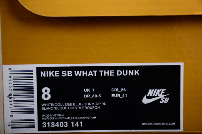 nike sb dunk low what the dunk - 318403-141