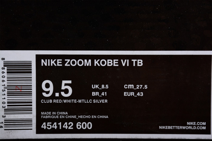 nike zoom kobe 6 tb 