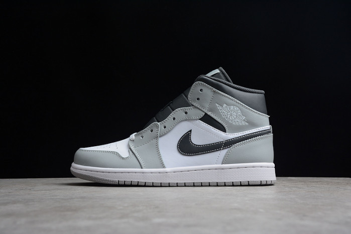 air jordan 1 mid “light smoke grey” 554724-078