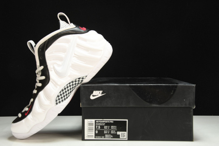nike air foamposite pro white black university red 624041-103
