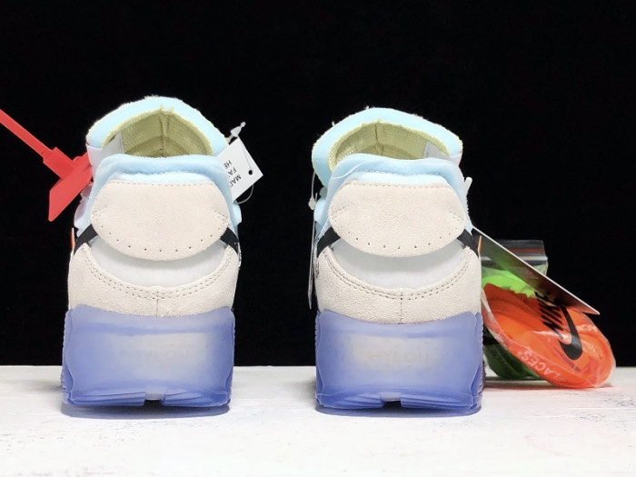 ofw x nike air max 90 am90 the ten 10 sail muslin virgil abloh - aa7293-100