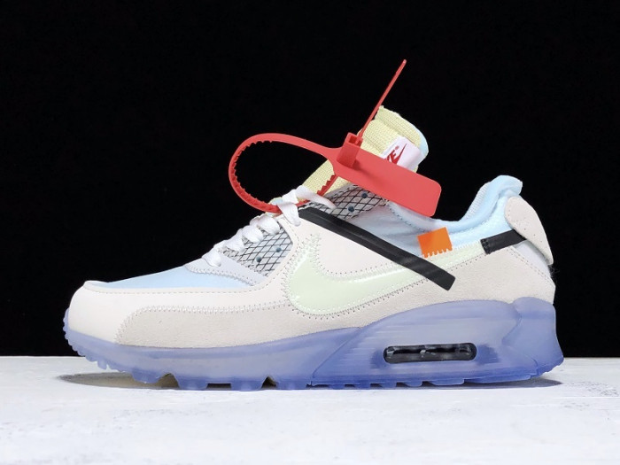 ofw x nike air max 90 am90 the ten 10 sail muslin virgil abloh - aa7293-100