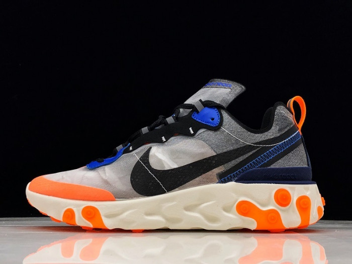 nike react element 87 thunder blue/total orange aq1090-004