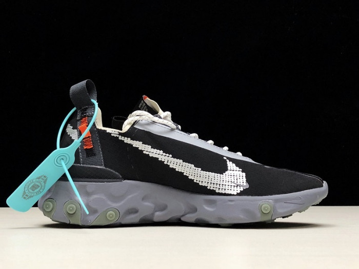 nike ispa react low black ar8555-001