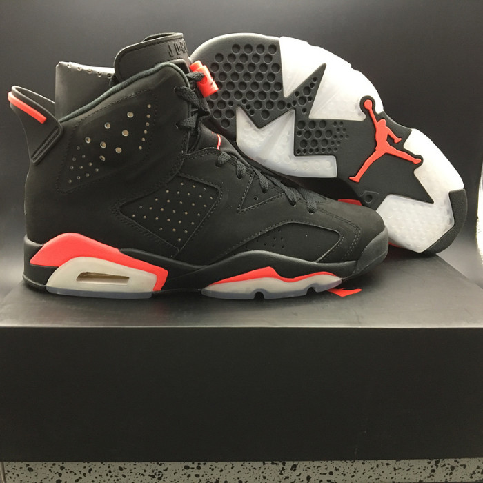 AIR JORDAN 6 RETRO "INFRARED 2014" BLACK MENS 384664-023