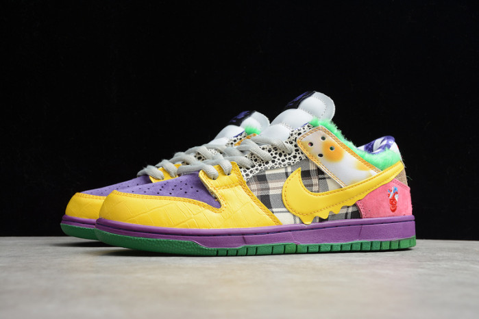 2020 nike sb dunk low pro iw purple/yellow- violet- pink 318403-137