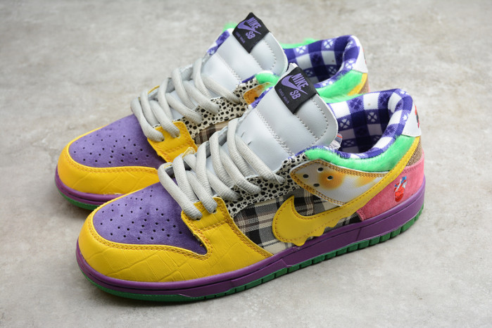 2020 nike sb dunk low pro iw purple/yellow- violet- pink 318403-137