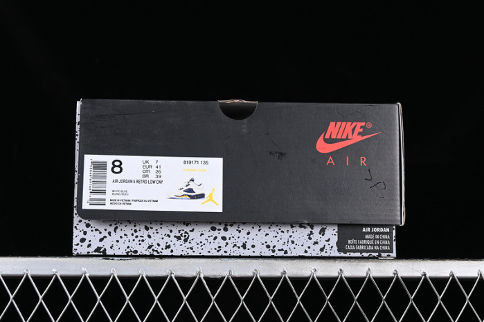 air jordan 5 low dunk from above white/blue 819171-135