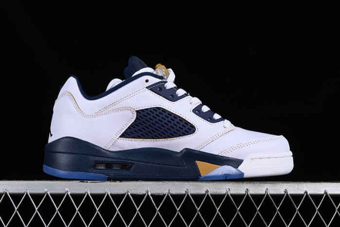 air jordan 5 low dunk from above white/blue 819171-135
