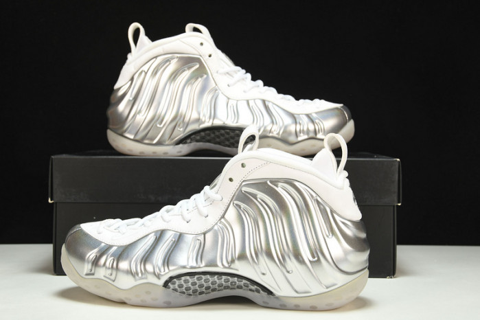 nike air foamposite one Ch*0me white aa3963-100