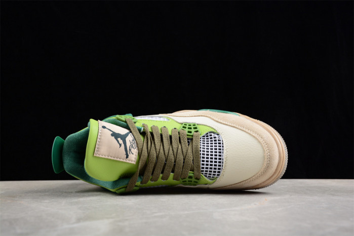 air jordan 4 retro white/grey/brown/green aj4-kncw2