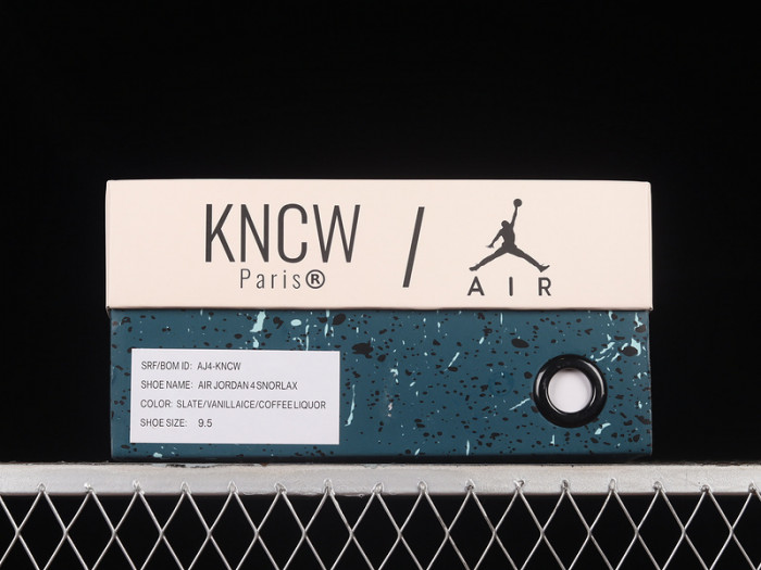 kncw air jordan aj4 retro grey/brown/blue aj4-kncw