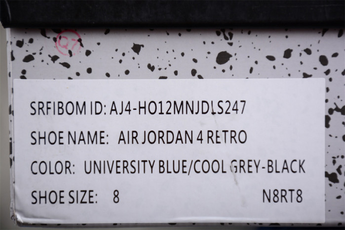 air jordan 4 retro unc pe blue aj4 1032070