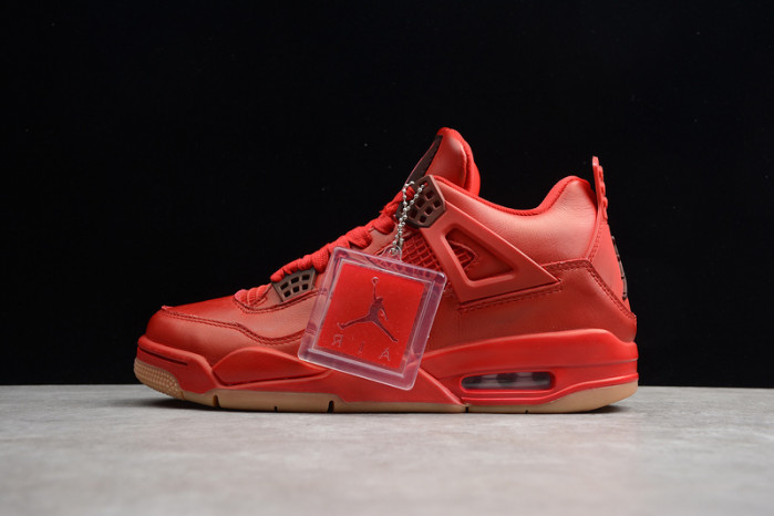 air jordan 4 fire red gum singles day av3914-600