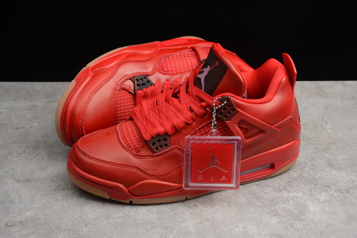air jordan 4 fire red gum singles day av3914-600