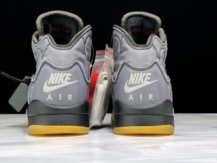 ofw air jordan 5 sp black muslin fire red - ct8480-001