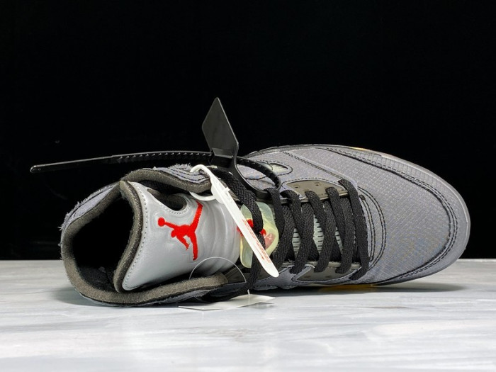 ofw air jordan 5 sp black muslin fire red - ct8480-001