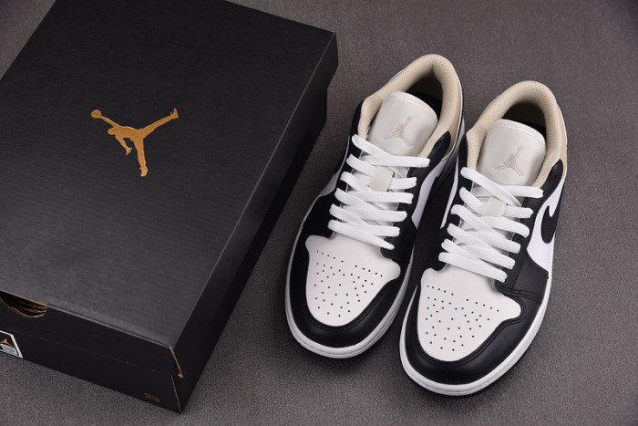 Air Jordan 1 Low "Black Toe" Tan 553558-153
