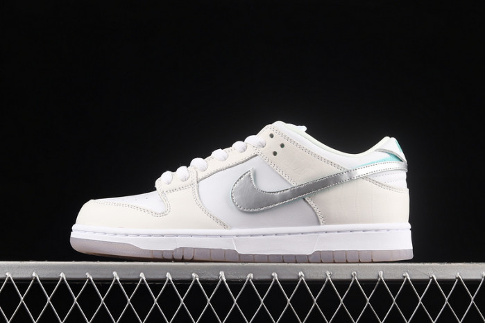 nike sb dunk low Di*m*nd s*pply co white Di*m*nd bv1310-100