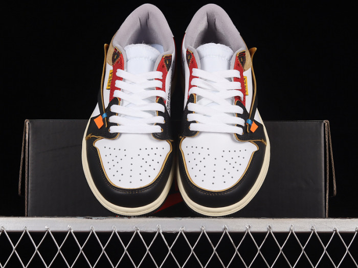 air jordan 1 retro low white brown black cz0790-107