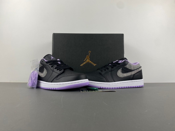 Air Jordan 1 Low Houndstooth (GS) - DH0570-015