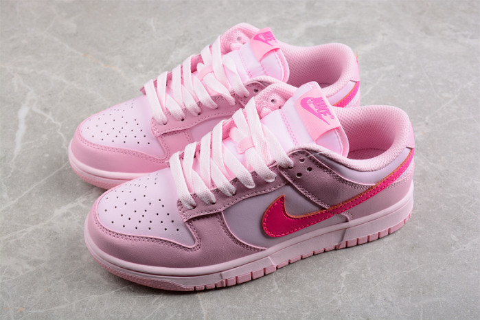 nike dunk low triple pink - dh9756-600
