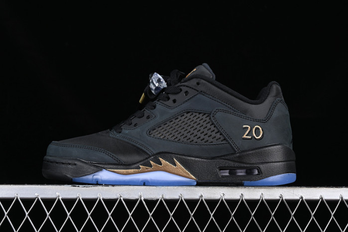 air jordan 5 retro low wings class of 2020-21 black/metallic gold dj1094-001